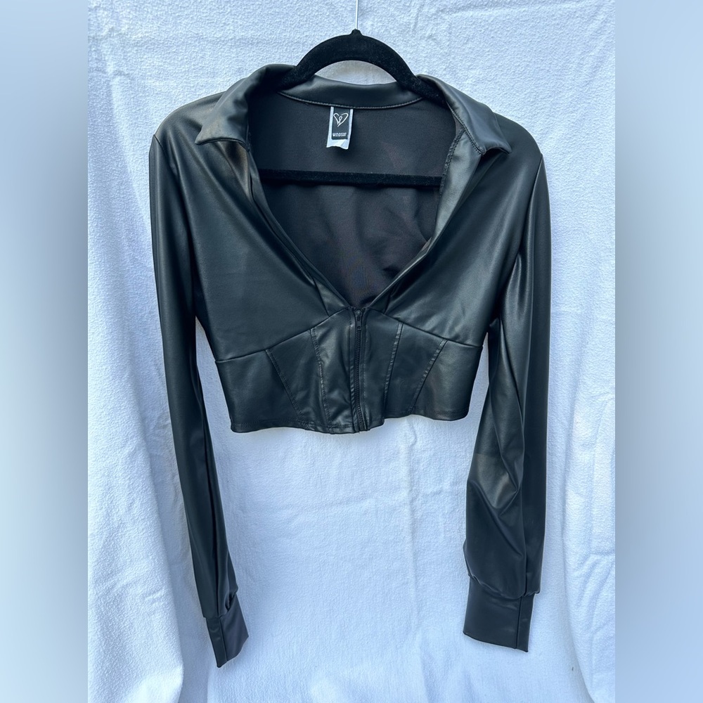 Windsor Leather Long Sleeve Top